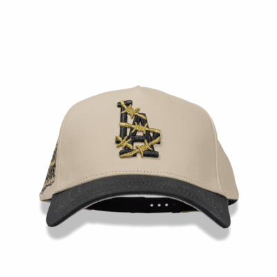 Keep Out Fake Love World Famous Los Angeles Snapback Hat - 'Onyx/Deep Gold'