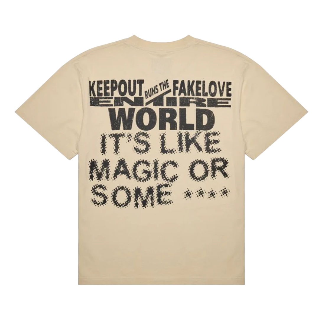 Keep Out Fake Love The Wiz Tee - 'White Cap/Off White' - Kicks Lounge