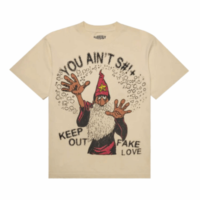 Keep Out Fake Love The Wiz Tee - 'White Cap/Off White'