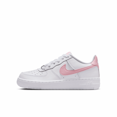 GS Nike Air Force 1 - 'White/Medium Soft Pink'