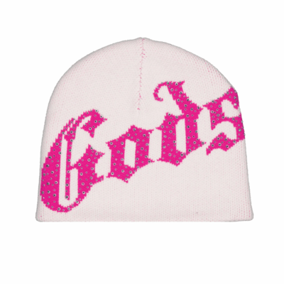 Godspeed OG Logo Studded Beanie - 'Pink/White'