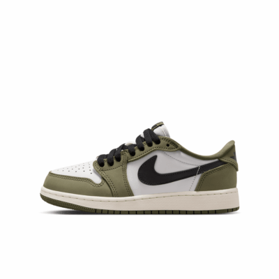 GS Air Jordan 1 Low - 'Medium Olive'