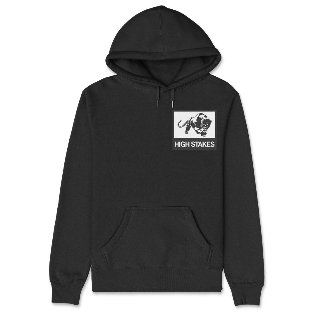 High Stakes Black Cat Hoodie – 'Black/White'