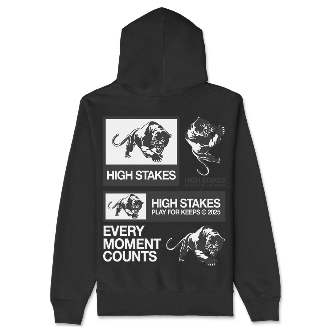 High Stakes Black Cat Hoodie – 'Black/White'