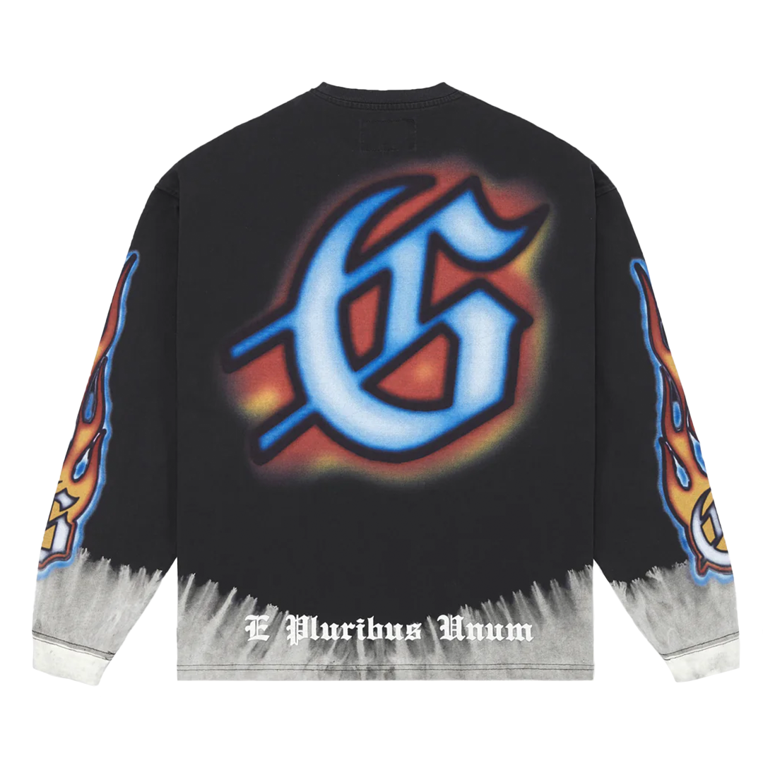 Godspeed Off The Leash L/S Tee – 'Black Wash'