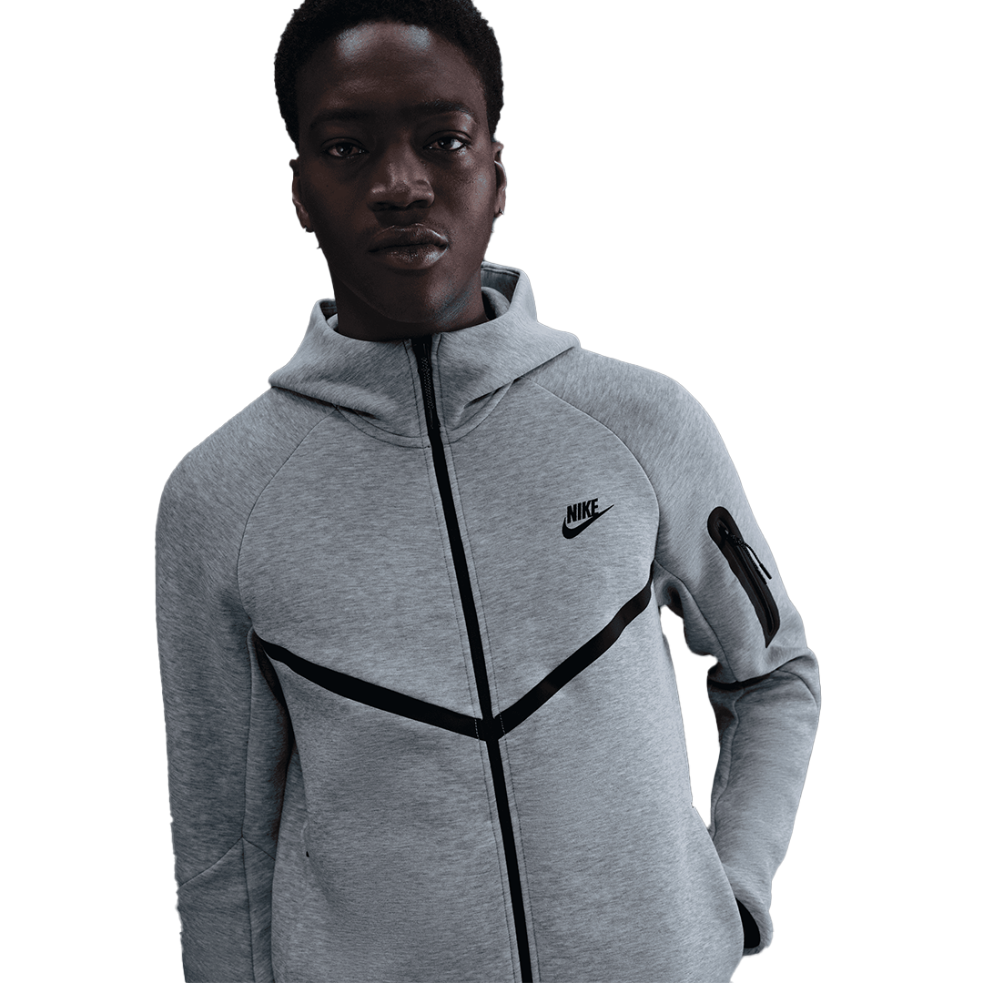 Nike Tech Zip Hoodie - 'Dark Grey Heather/Black'