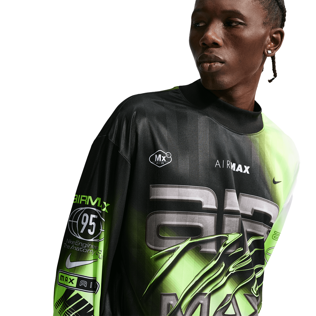 Nike Mesh L/S Top - 'Volt/Black' - Kicks Lounge