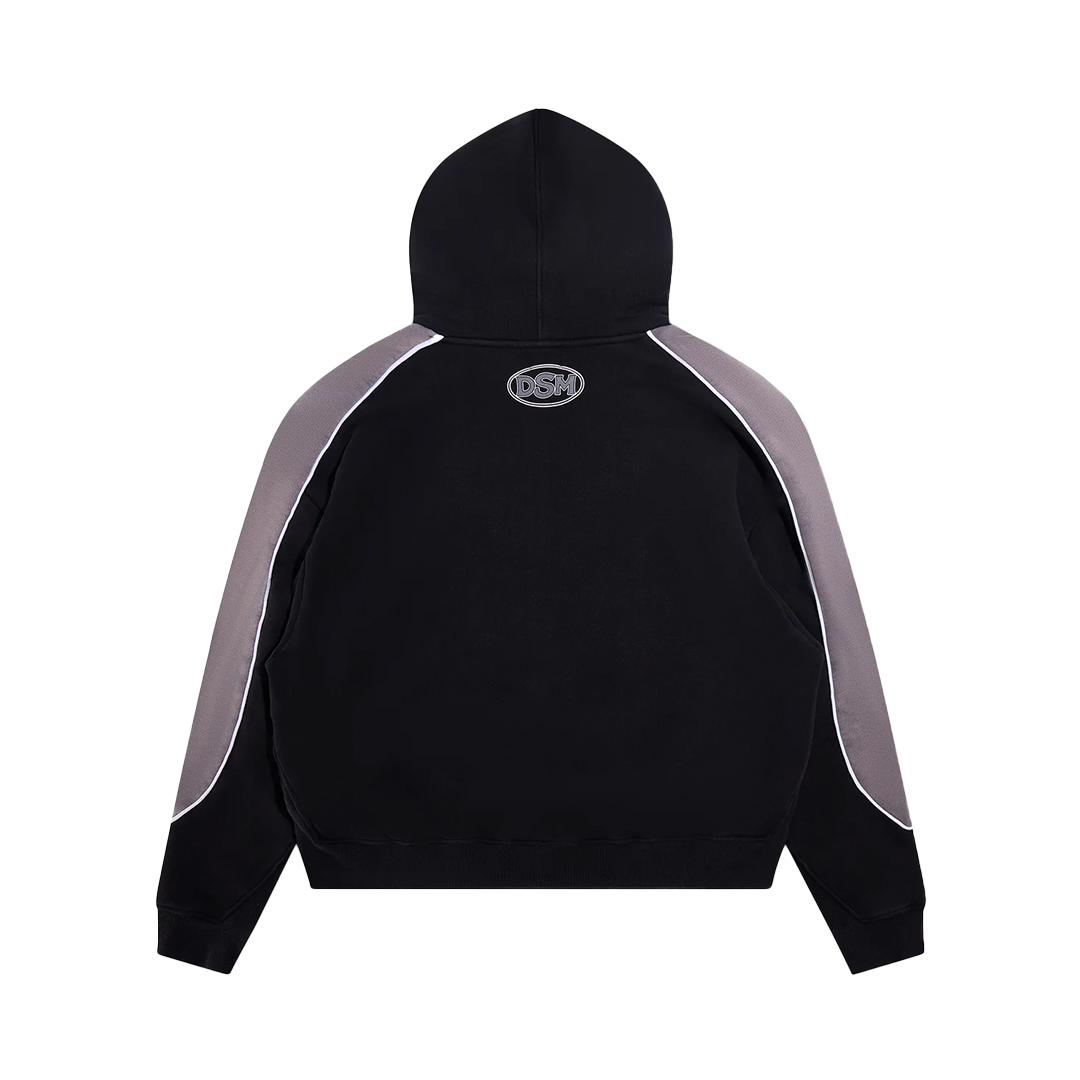 Diet Starts Monday Panel Hoodie – 'Vintage Black/Grey'