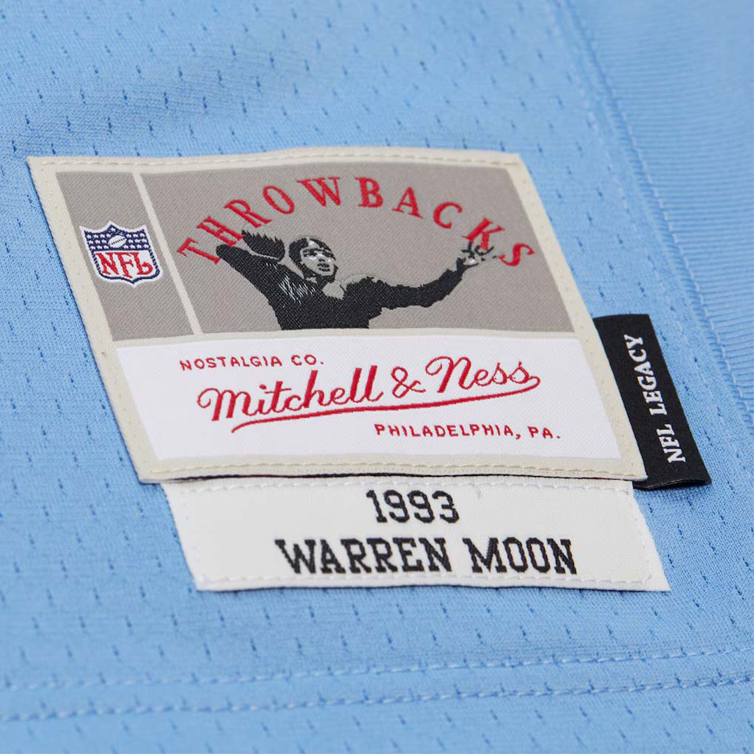 Mitchell & Ness Warren Moon Tennessee Oilers 1993 Jersey - 'Light Blue'
