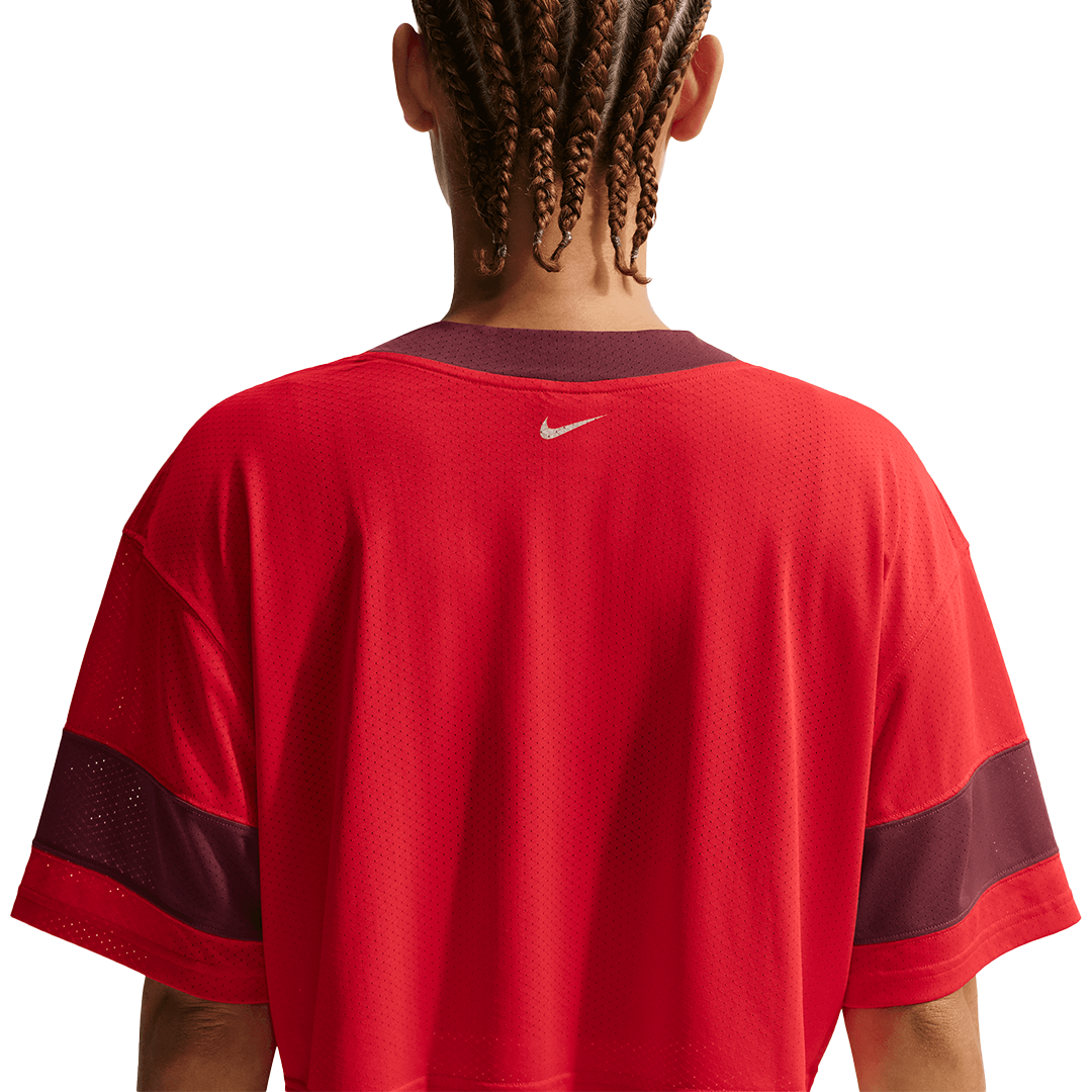WMNS Nike Crop Jersey - 'University Red/Team Red' - Kicks Lounge
