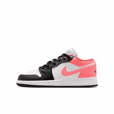 GS Air Jordan 1 Low - 'Black/Pink Gaze'