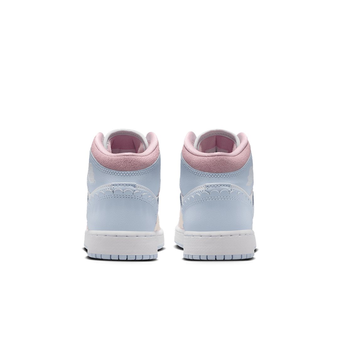 GS Air Jordan 1 Mid SE - 'Half Blue/Half Blue'