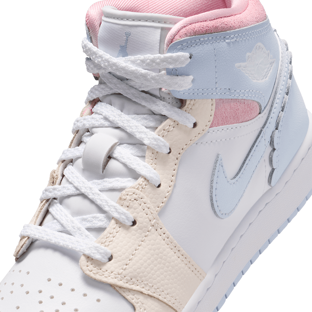 GS Air Jordan 1 Mid SE - 'Half Blue/Half Blue'