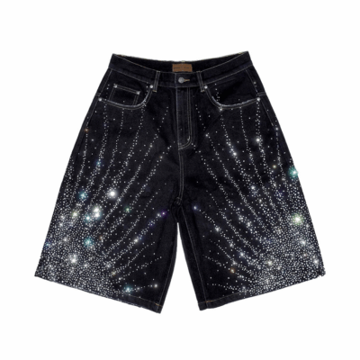 Birth Of Royal Child 20K Diamond Starlight Denim Short - 'Black'