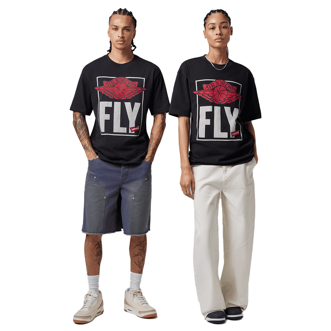 Air Jordan x Levi's Tee - 'Black/Gym Red' - Kicks Lounge
