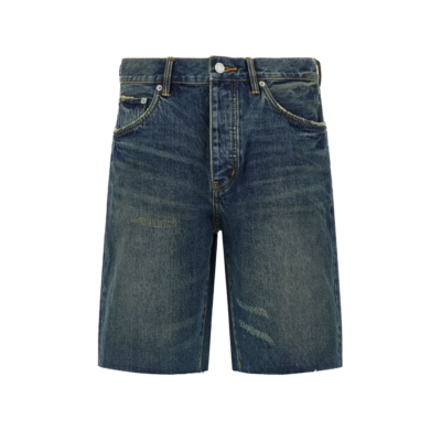 Purple Vintage Mid Denim Short - 'Mid Indigo'