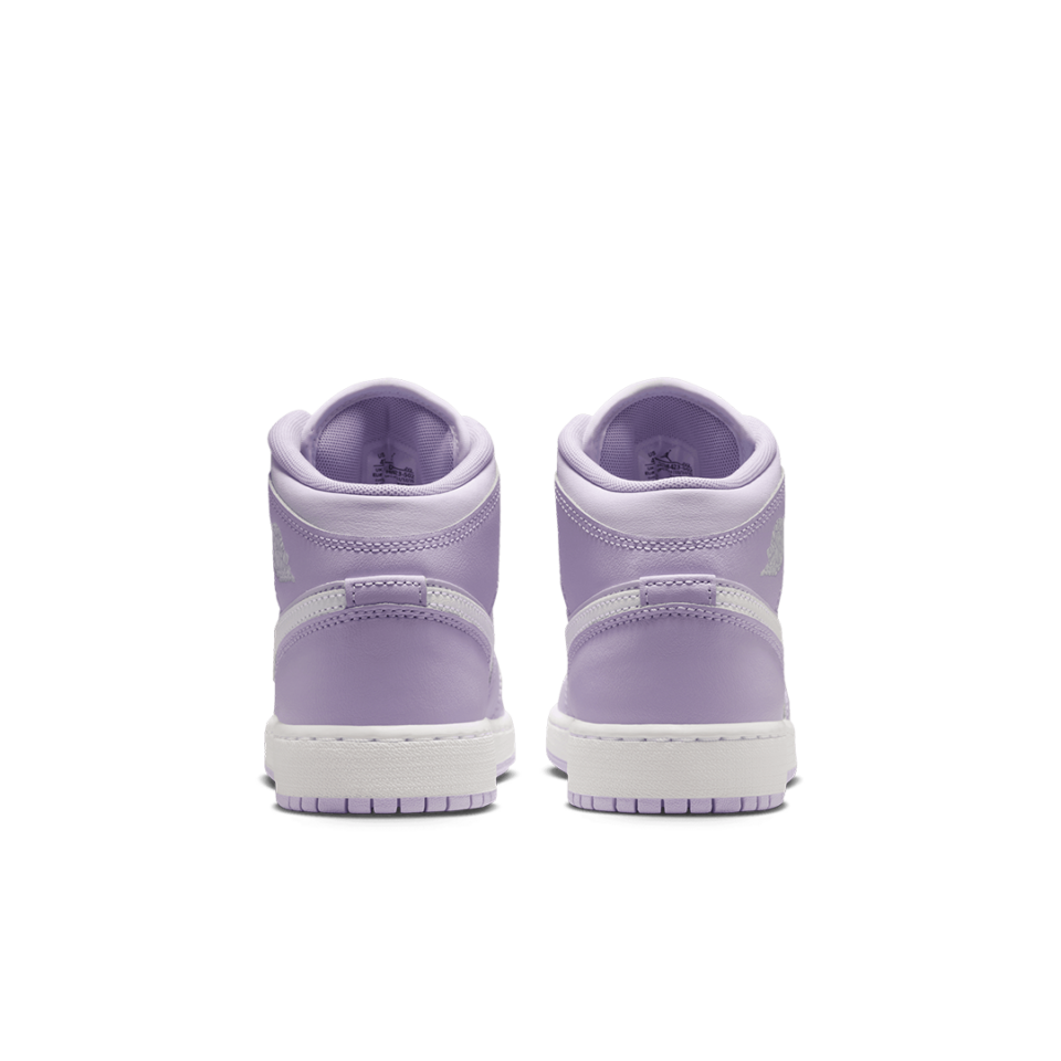 靴 Nike GS Air Jordan 1 Mid Violet GS Air Jordan 1 Mid - 'Violet Mist/White' DQ8423-502 - Kicks Lounge