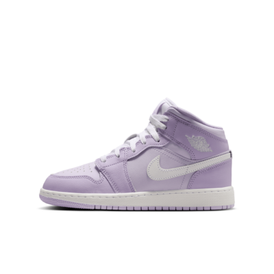 GS Air Jordan 1 Mid - 'Violet Mist/White' DQ8423-502