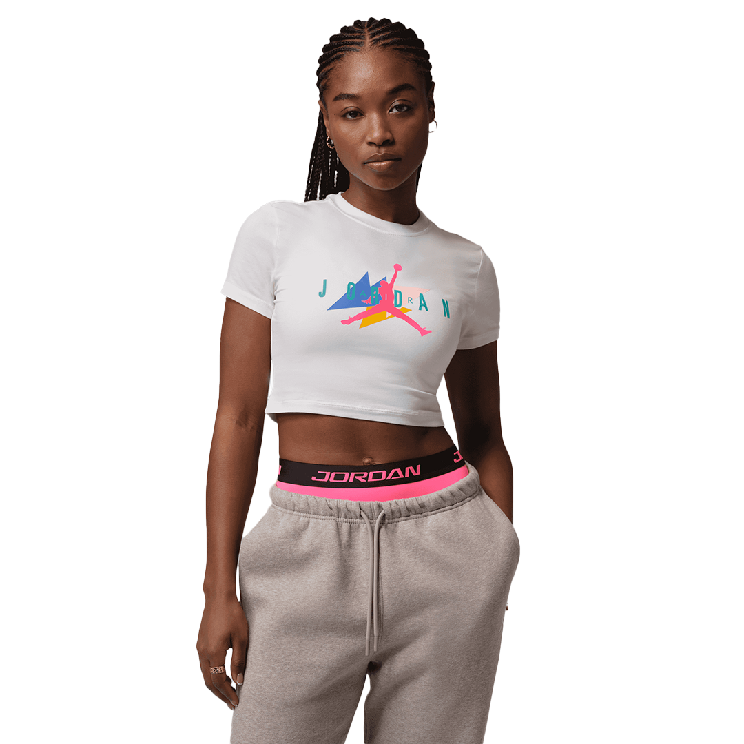 WMNS Jordan Flight Graphic Tee - 'Sail/Black' - Kicks Lounge