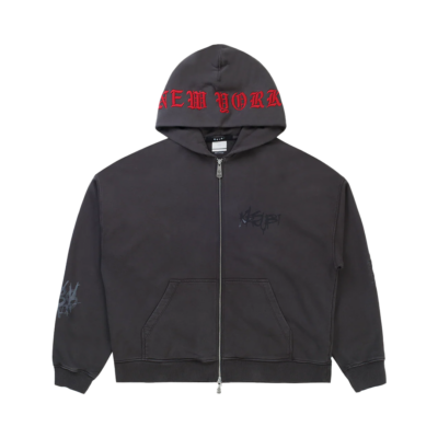 Ksubi Graff Ekcess Zip Hoodie - 'Faded Black' MPS26FL005