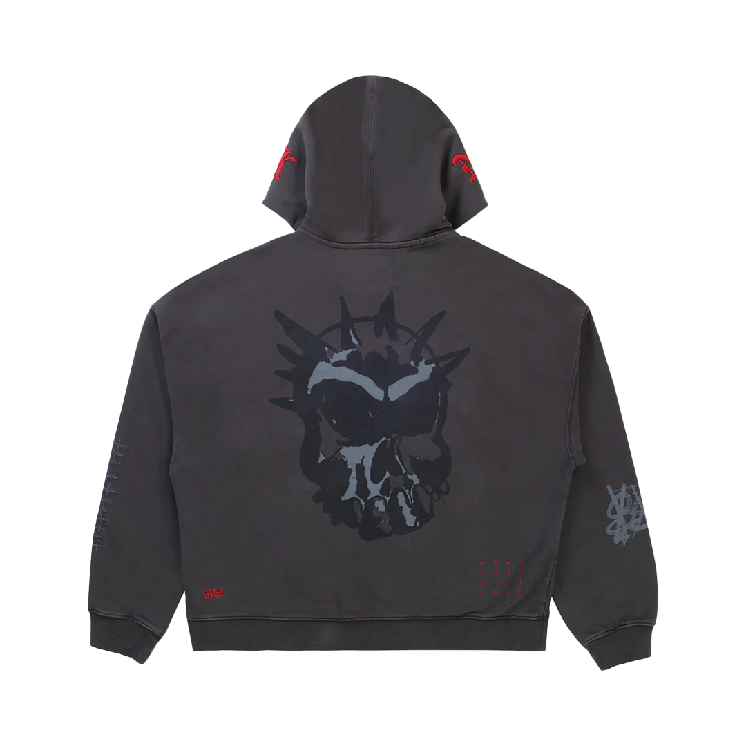 Ksubi Graff Ekcess Zip Hoodie - 'Faded Black' - Kicks Lounge