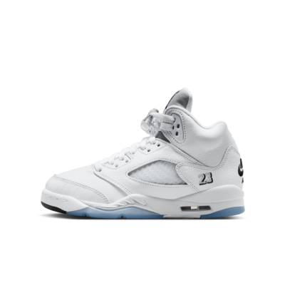 GS Air Jordan 5 - 'White Metallic' HQ7980-103