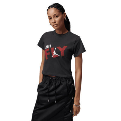 WMNS Jordan Flight Graphic Tee - 'Off Noir/Sail' IF0821-045