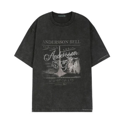 Andersson Bell Rosie Hot-Fix Printed Tee - 'Charcoal Grey' atb1509w