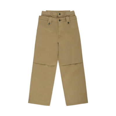 Andersson Bell Double Waistband Wide-Leg Trouser - 'Beige' apa873m