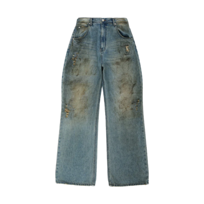 Andersson Bell Destroyed Wide-Leg Denim - 'Blue' apa864u