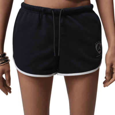 WMNS Jordan Brooklyn Fleece Short - 'Black/White' IR8800-010