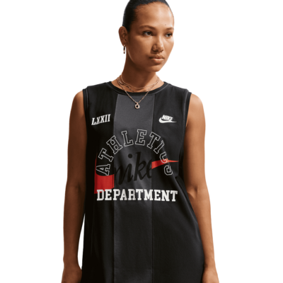 WMNS Nike Loose Heritage Jersey Dress - 'Black/Anthracite' IR1703-010