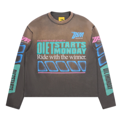 Diet Starts Monday Winners L/S Tee - 'Vintage Black' DSM-S26-051