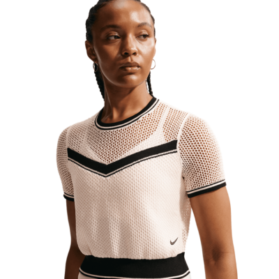 WMNS Nike Chill Crop Top - 'Chalk/Black' IH1322-103