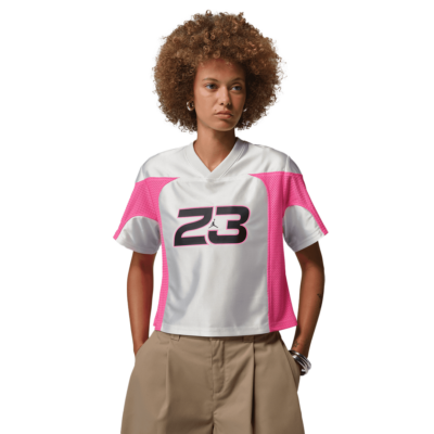 WMNS Jordan Flight Jersey - 'White/Pinksicle' IF1157-100