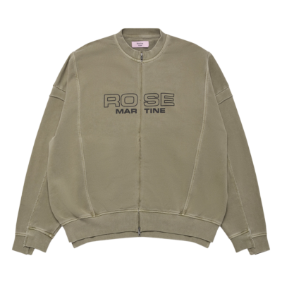Martine Rose Zip Crew - 'Green Sage' 642JS02421