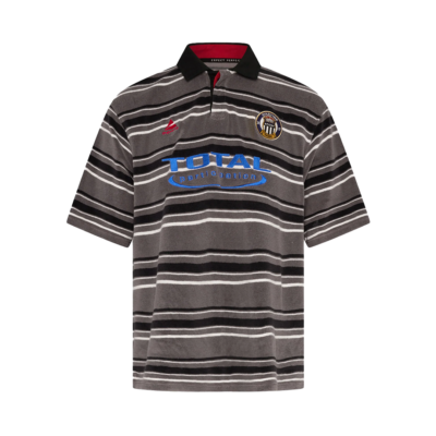 Martine Rose Oversized Polo - 'Grey/Black Stripe' 674JE09059