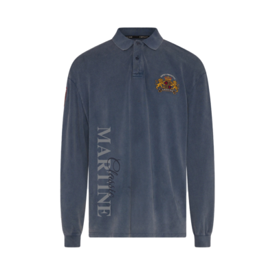 Martine Rose L/S Polo - 'Navy Blue' 688JE02535