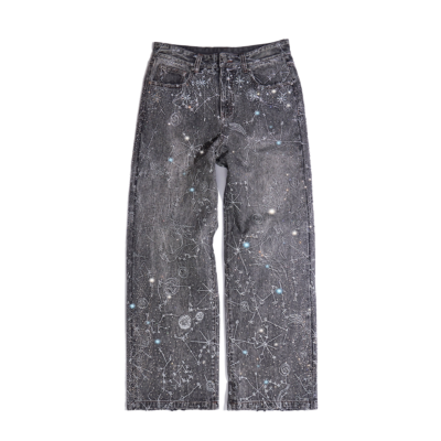 Birth Of Royal Child Zodiac Diamond Denim - 'Black' BC25FWPT15