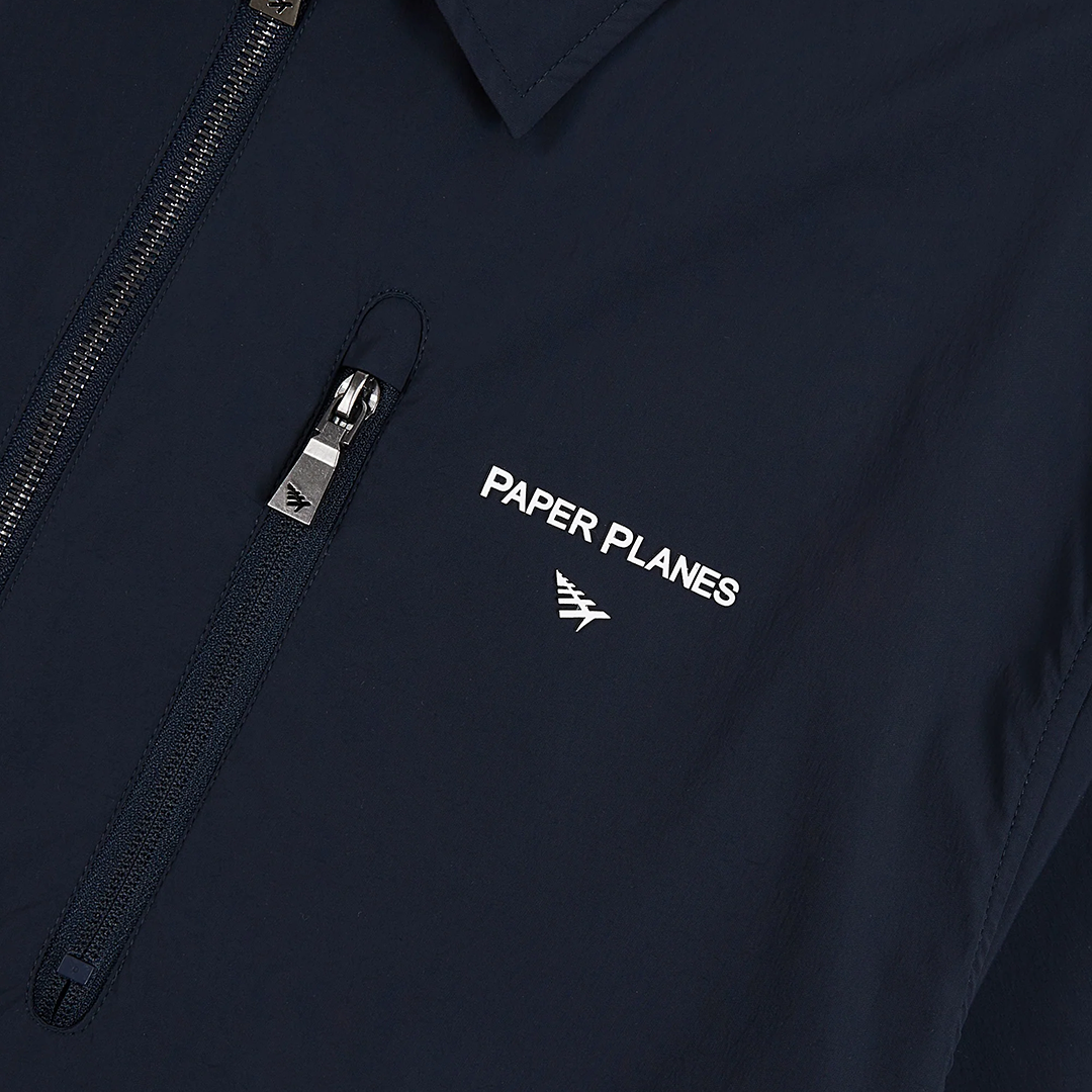 Paper Planes Zip Cargo Shirt - 'Navy' 310115