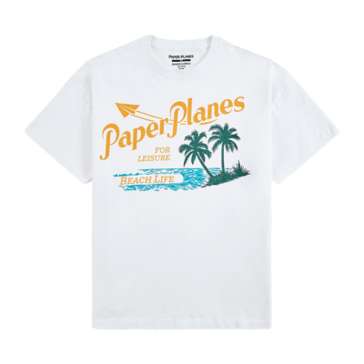 Paper Planes Leisure Beach Life Tee - 'White' 200673