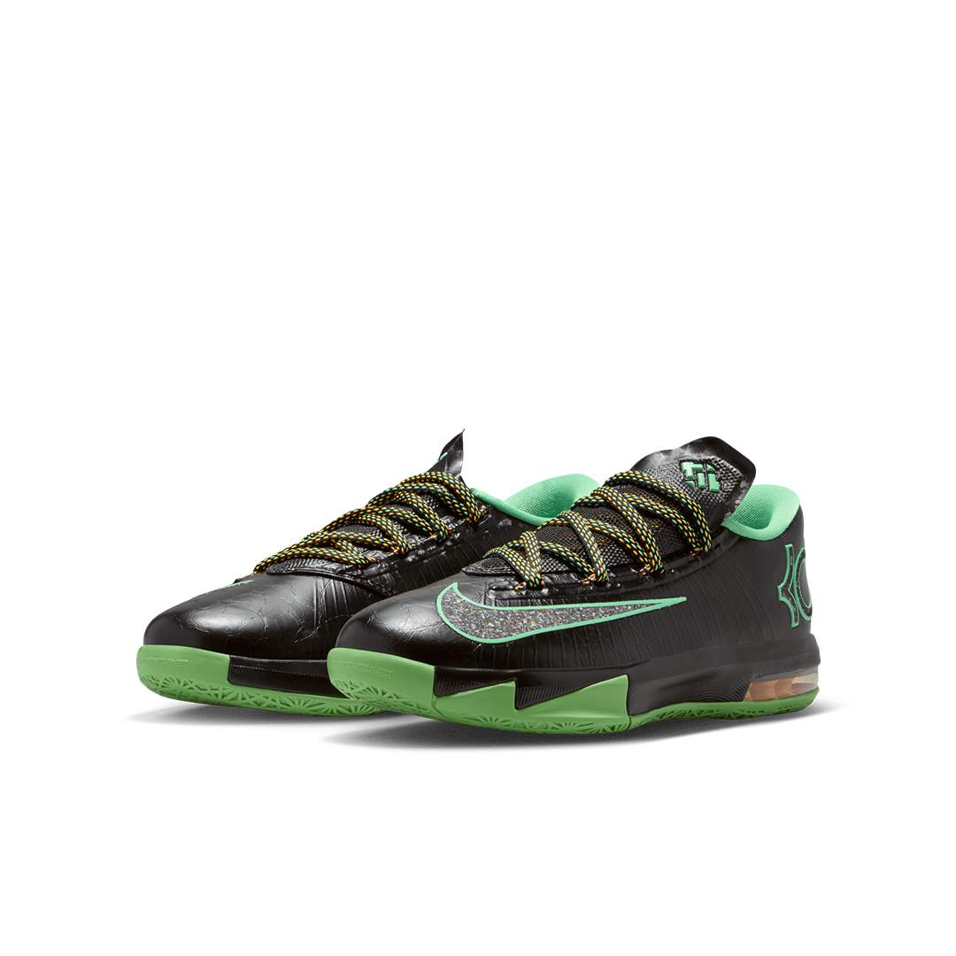 GS Nike KD 6 - 'Black/Multi-Color/Lucid Green' IU1286-001