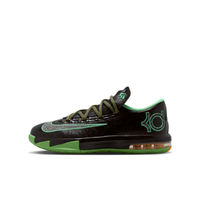 GS Nike KD 6 - 'Black/Multi-Color/Lucid Green' IU1286-001