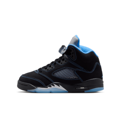 GS Air Jordan 5 - 'Black/University Blue' 440888-008