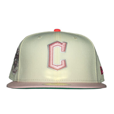 New Era 5950 Cleveland Guardians Fitted Hat - 'Off White/Pink' 71064041
