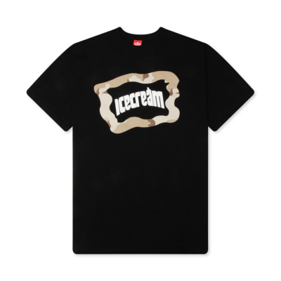 Icecream Taupe Tee - 'Black' 461-2200