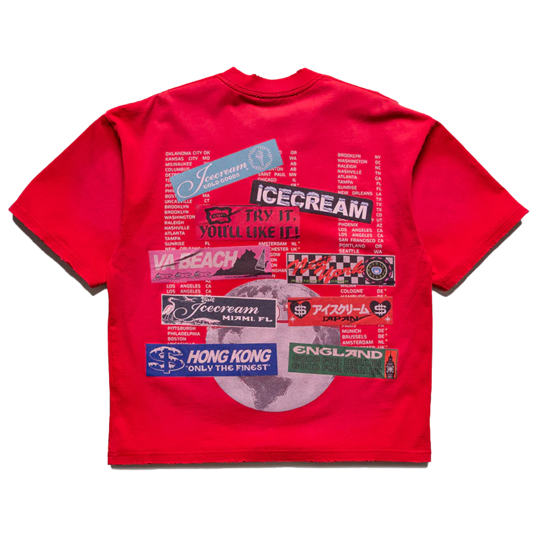 Icecream Bumper Knit Tee - 'Salsa' 461-3309