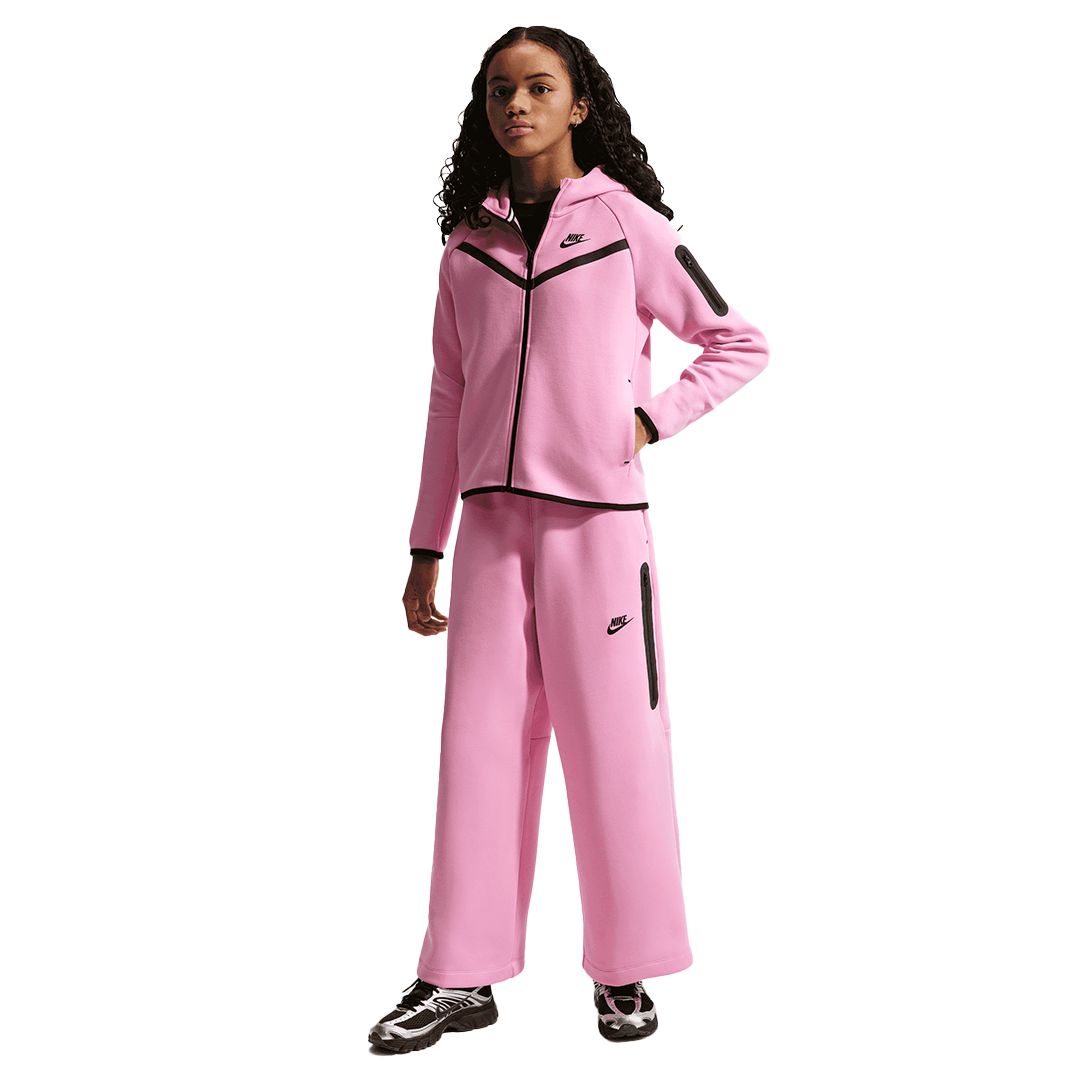 Kids Nike Zip Hoodie - 'Pink Rise/Black' HV8695-621