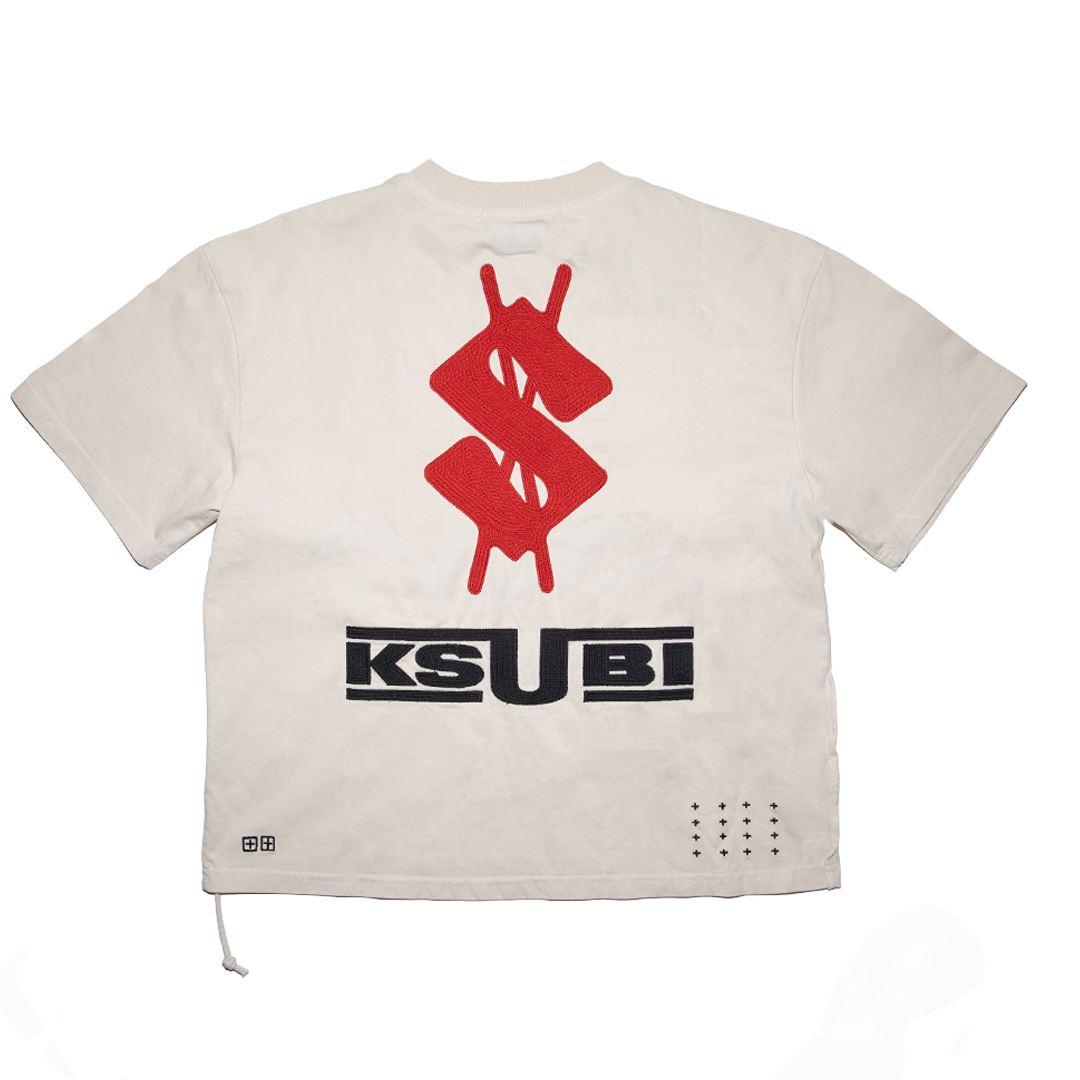 Ksubi Zoom Ekcess Tee - 'Ecru' MPF26TE008