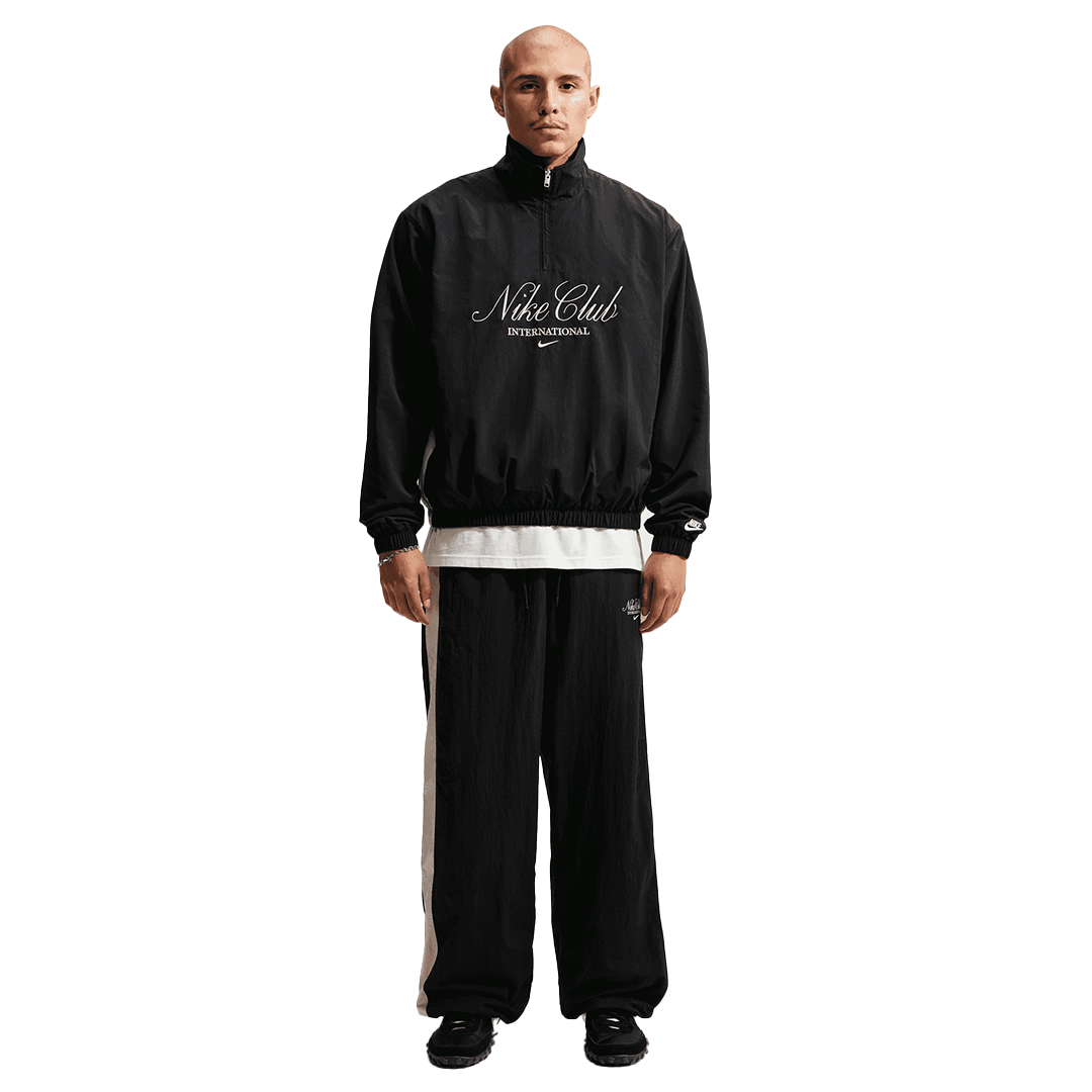 Nike Club Half-Zip Jacket - 'Black/Sanddrift' IO4160-010
